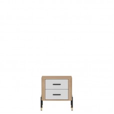 Naktskapīts DANTE DT21, Ozols cremona/Balts matēts/Melns